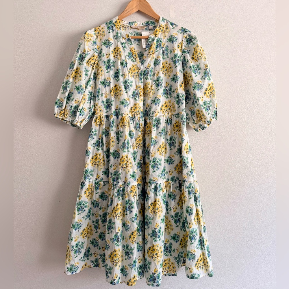 Paul & Joe x Uniqlo floral print tiered dress Women’s‎ Sz M NWT